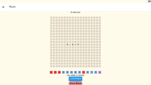 A game where the player has to create valid mathematical equations